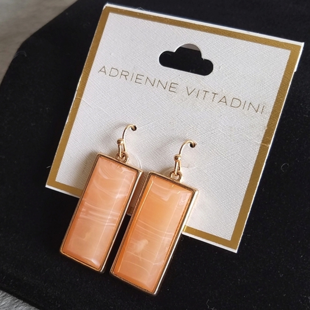 Adrienne Viittadini Glass Coral Drop Earnings - Picture 3 of 5